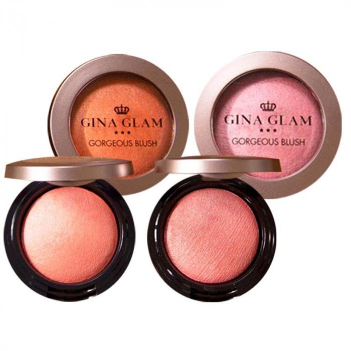 1.高顯色眼頰兩用粧彩2.粉質細緻好推3.顯色度高4.gina glam 為sivanna 公司另一自創更高品質專櫃品牌