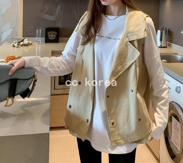 個性BF風工作背心 CC KOREA ～ Q24250