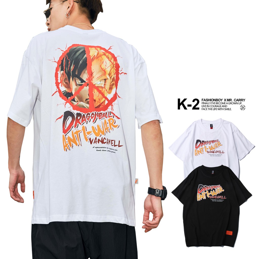 【K-2】翻玩 七龍珠 反戰 DRAGON BALL ドラゴンボール 短T OVERSIZE 寬鬆 悟空 布羅利