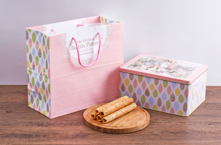 [SNACKS MAP零食地圖]現貨‼️波特小姐典雅禮盒 芝麻蛋捲 蛋素 過年禮盒 附提袋 年貨 過年送禮 蛋捲禮盒