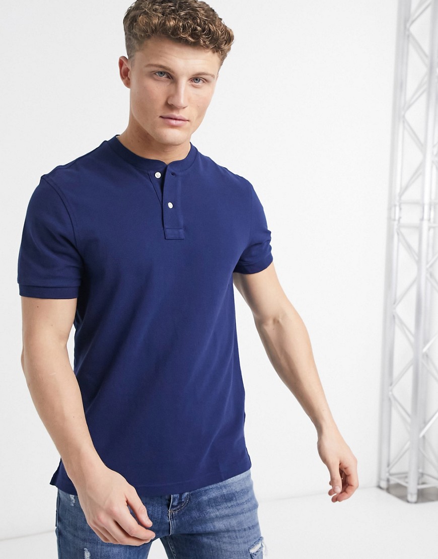 T-shirt by J Crew Coming soon to your Saved Items Grandad collar Partial button placket Short sleeve