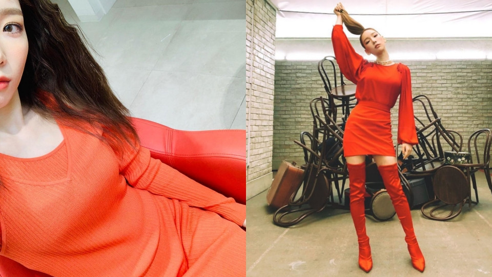 >>右滑圖片看韓星過年「開運紅」穿搭