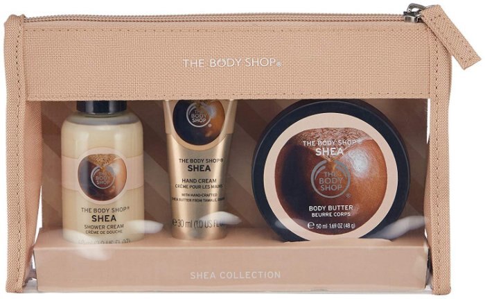 【彤彤小舖】The Body Shop 乳油木果迷你旅行組 3件組 沐浴膠 滋養霜 護手霜 2017年10月製造原裝包裝