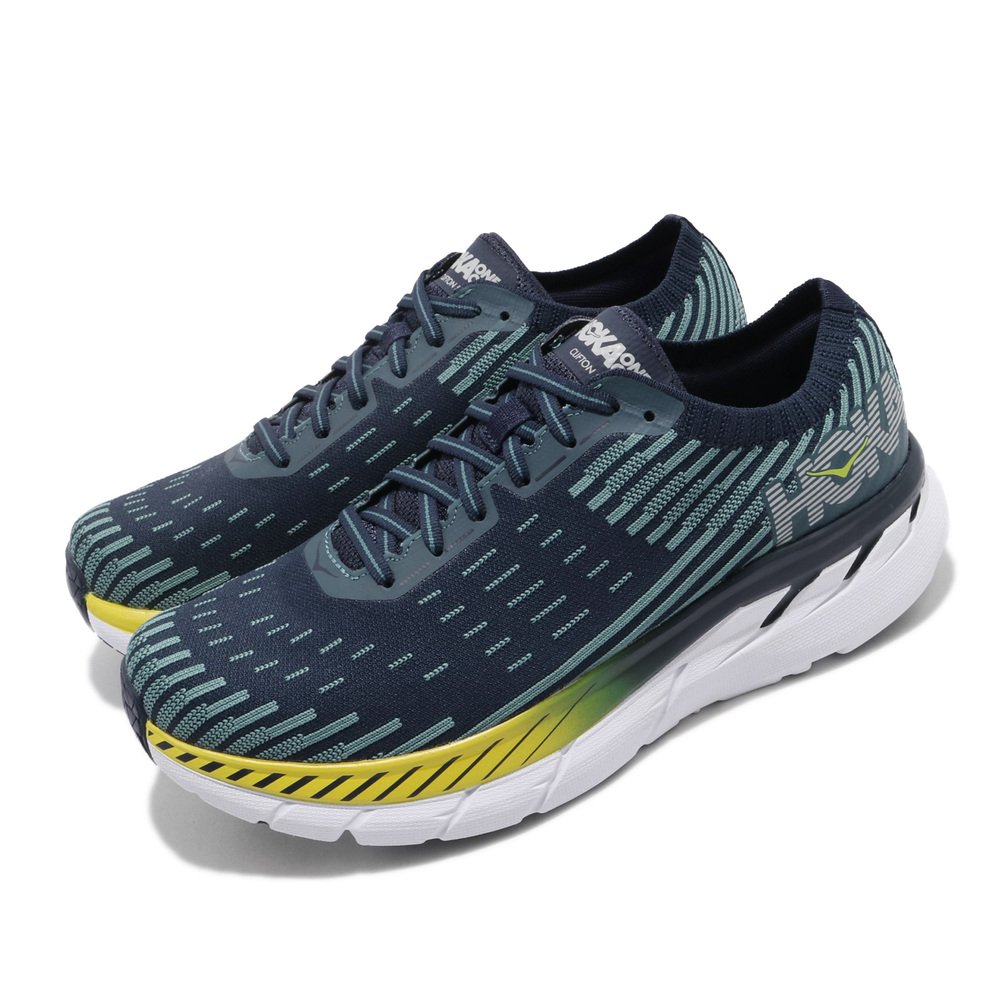 專業慢跑鞋品牌:HOKA ONE ONE型號:HO1094309BISB品名:M Clifton 配色:黑色,藍色