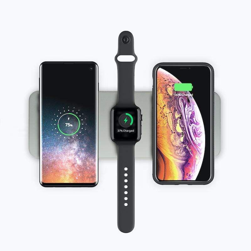 內建 Apple Watch 充電模組，不需自行組裝 。 產品介紹 家庭及辦公室必備神器，隨放隨充多台設備一台搞定！ 自從蘋果 iPhone X 支援 Qi 後開起了無線充電的革命，各家手機品牌越來越