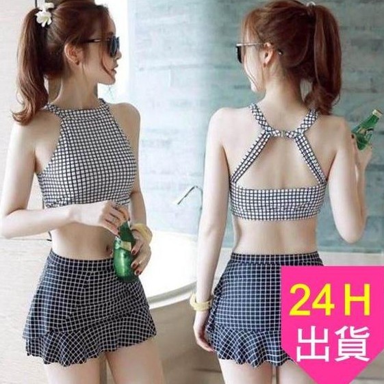 泳衣 泳裝 比基尼 JE bikini 喬依 露肩 小短裙 保守 兩件式泳衣 泳衣泳裝比基尼【755a】