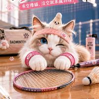 如擼貓瘋羽球ᓚ₍ ^. .^₎