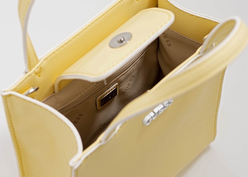 GUESS-女包-簡約糖果色LOGO子母托特包