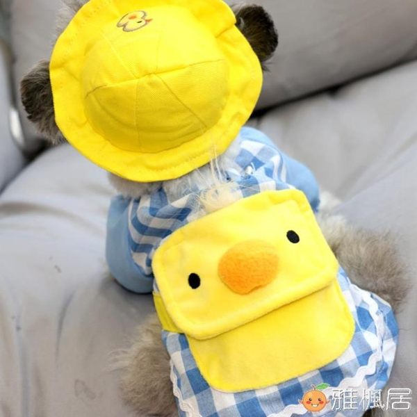 幼稚園狗狗衣服泰迪比熊博美雪納瑞貴賓寵物衣服戴帽子賣萌神器 雅楓居