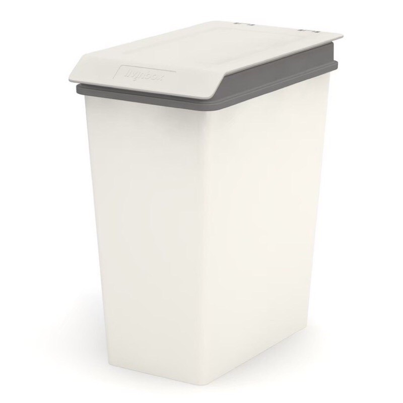 加強開口密封，防止異味飄散金屬壓條，可內藏垃圾袋上蓋大角度開闔，使用更便利專利結構，輕鬆單手開闔尺寸：寬175*深275*高320mm材質：PP/鐵容量：10L產地：台灣