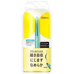 ◎日本原廠公司貨、極細0.65mm細橢圓筆蕊|◎隨心所欲的柔滑觸感、長時間不暈染|◎品牌定位:開架品牌品牌:dejavu商品名稱:dejavu就是不暈柔霜眼膠筆0.15g種類:眼線筆/眼線液/眼線膠適