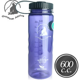 【Outdoor Active 山貓600cc寬口水壺《紫》 】W-600/水壺/水瓶/隨手瓶★滿額送