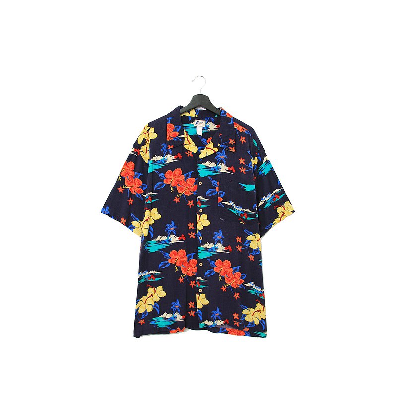 Back to Green- 夏威夷襯衫 亮色扶桑花 /vintage shirts