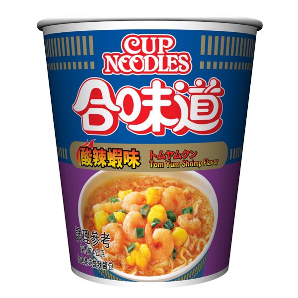 NISSIN日清 合味道酸辣蝦味杯麵(74g)【康是美】