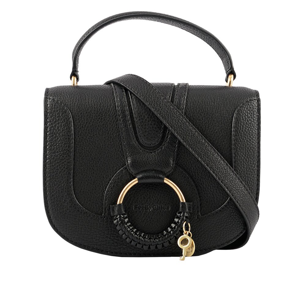 SEE BY CHLOE HANA Small 皮革手提/斜背二用包(黑色) CHS20WSA88305001