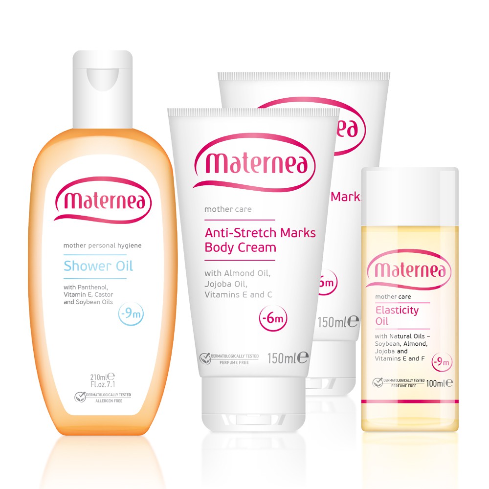 媽咪莉娜【無痕美體霜+彈力潤膚油+美胸緊實乳液+舒護沐浴油】