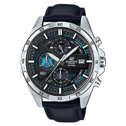 【CASIO】EDIFICE 西裝穿搭都會時尚真皮指針腕錶 EFR-556L-1A