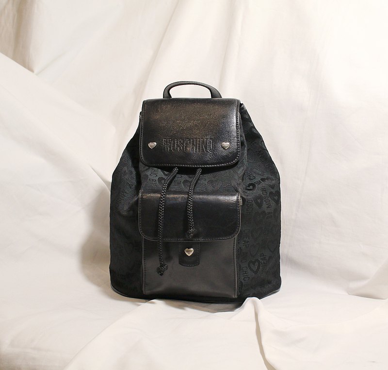 MOSCHINO logo 愛心後揹包