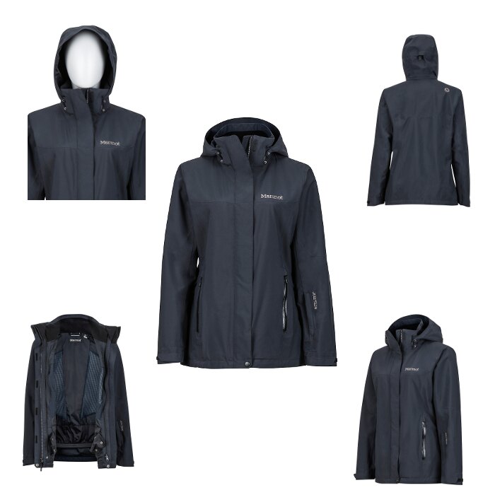 美國 Marmot 土撥鼠 35570 女Goretex 兩件式(內層羽絨外套)防水透氣外套(黑),登山雨衣,防水外套