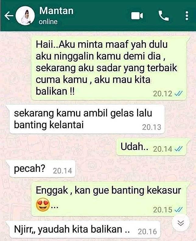 Kata Kata Balikan Sama Mantan Lucu Cikimmcom