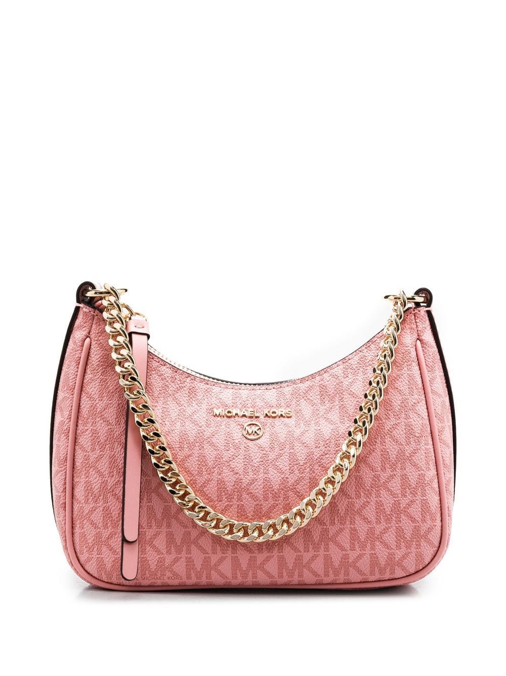 Michael Michael Kors - monogram-print chain-link bag - women - PVC - One Size - Pink