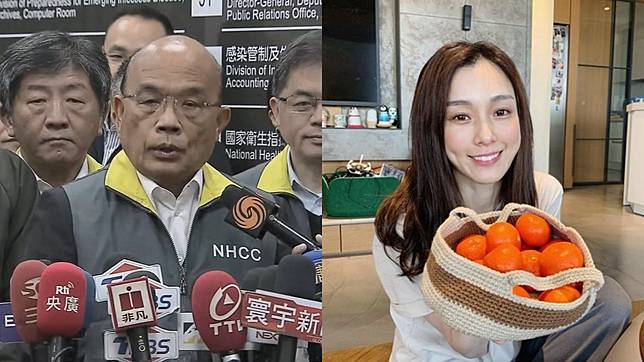 女星范瑋琪不滿行政院長蘇貞昌下令管制口罩出口，在私人臉書痛罵蘇「狗官」。(圖／翻攝自范瑋琪臉書、TVBS資料照) 