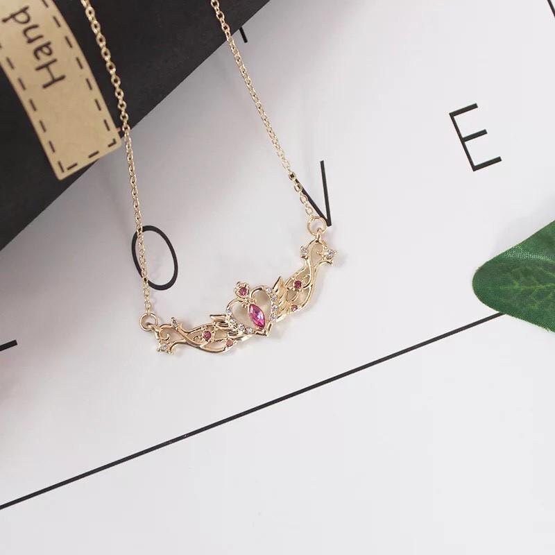 日系美少女戰士鑲鑽寶石項鏈翅膀鎖骨鏈 手鍊鎖骨鍊項鍊長鍊金鍊銀鍊 金飾銀飾墜飾
