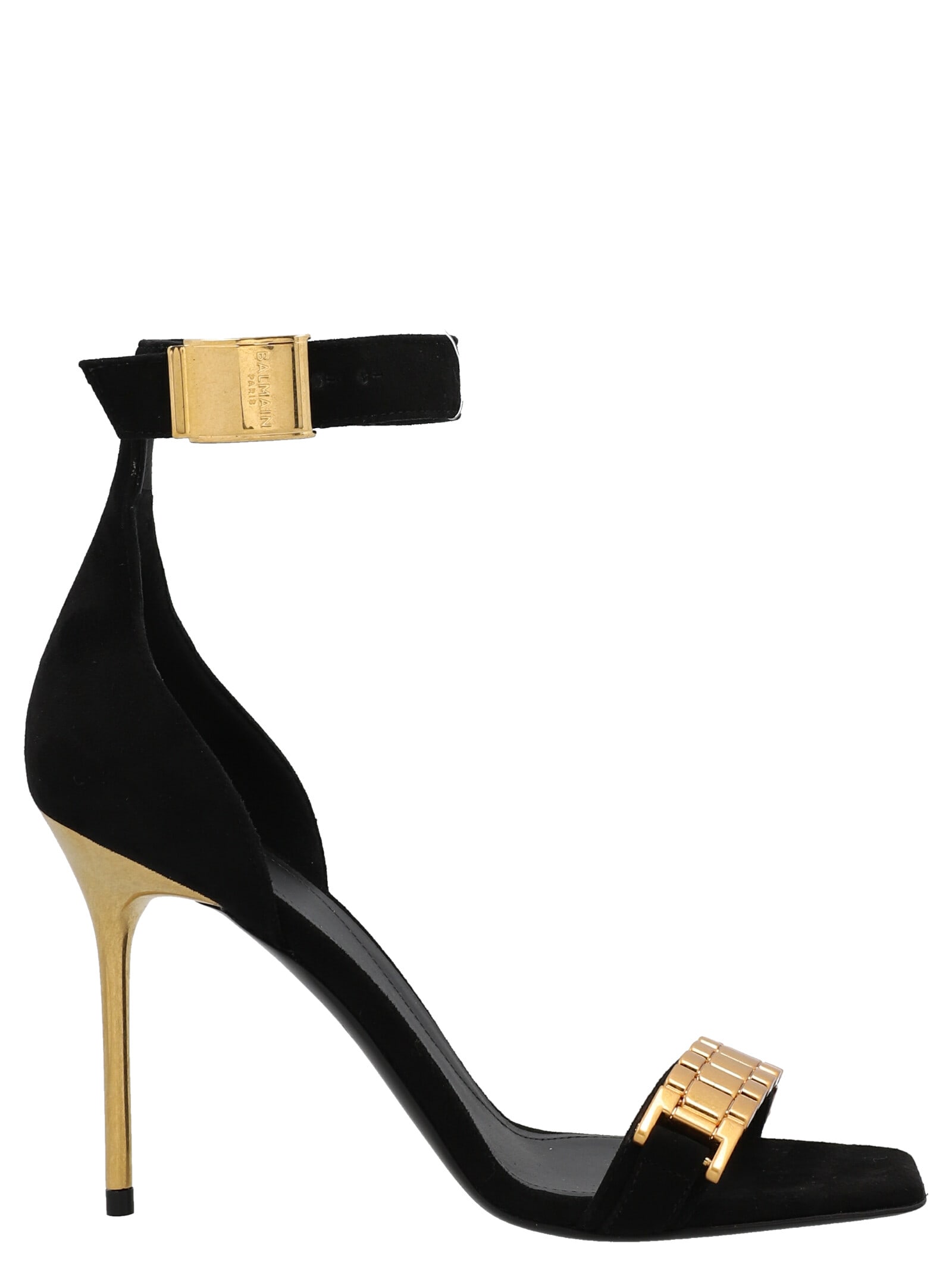 Balmain Suede Chain Sandals