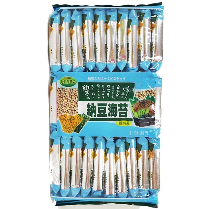 每日生機納豆海苔餅 600g【9555021806946】(馬來西亞零食)