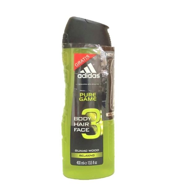 英國進口 /歐洲製造Adidas 3合1 (臉部，身體，頭髮) 沐浴乳(Pure game純靜比賽款) 大容量