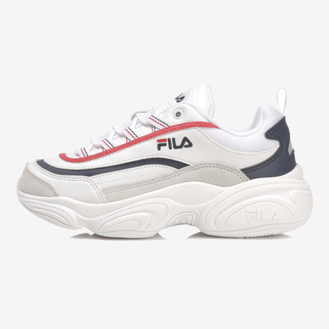 FILA RAY RUN 中性復古運動鞋(老爹鞋)-白/丈青 4-C104T-132