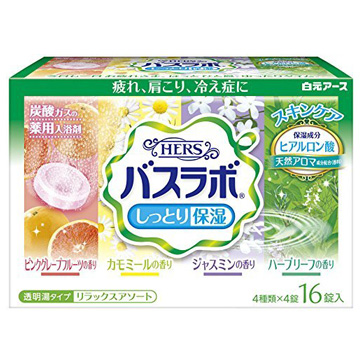 【日本 白元Earth】炭酸 溫泉 入浴劑 16錠入 (洋甘菊西柚)