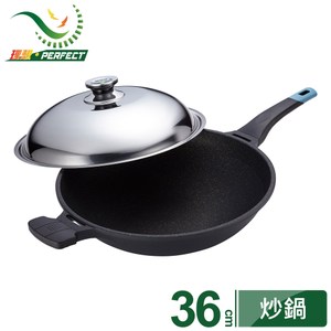 禁用鐵鏟、鐵刷、鋼絲球、菜瓜布 經過不沾處理而成，導熱均勻 台灣製造，在地品牌，品質有保障 一體成形無鉚釘設計，不會藏污納垢 產品通過SGS檢驗合格，榮獲ISO9001認證