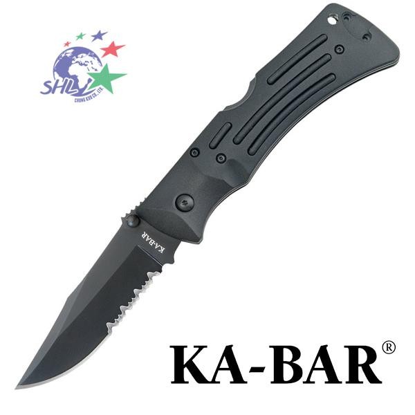 KA-BAR - MULE Heavy Duty 重型戰術折刀 / 黑刃半齒平口可選 / 3050、3051 【詮國】