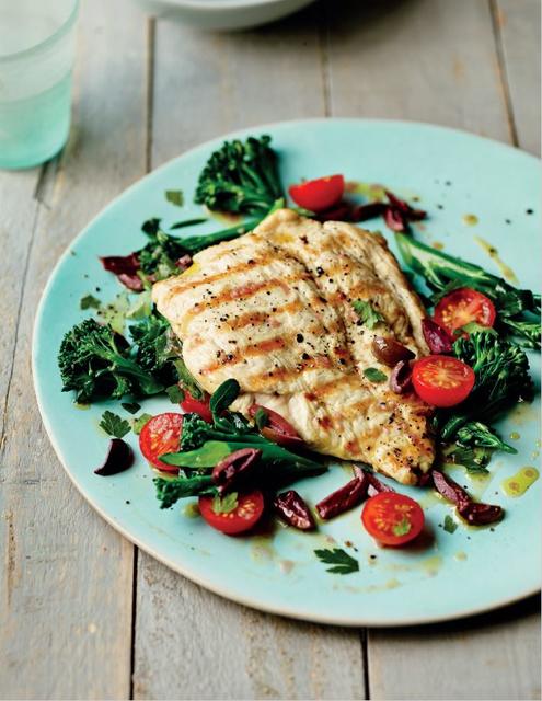 香煎雞肉佐青花菜