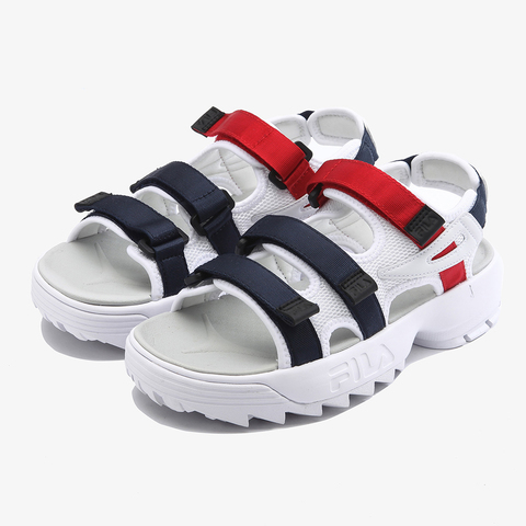 FILA DISRUPTOR SANDAL中性涼鞋-紅藍白 4-S134T-125