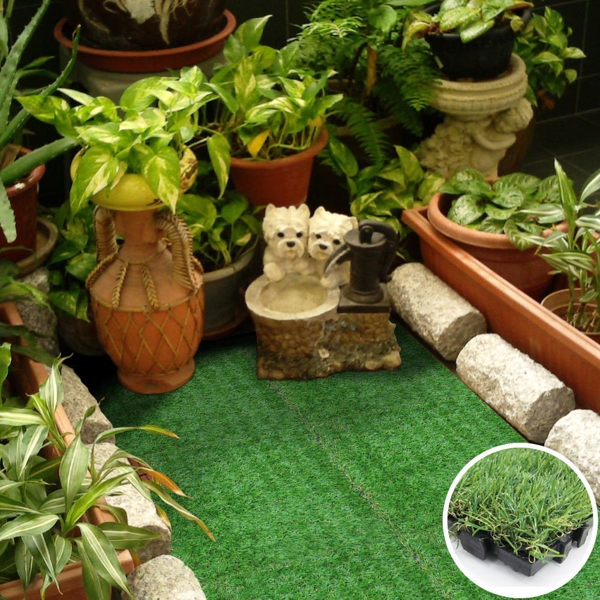 【貝力地板】環保塑木拼接草皮地板