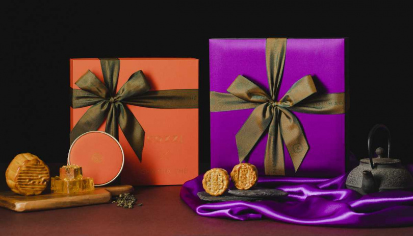 和逸掬月禮盒、慕軒梓月禮盒。（圖／國泰飯店觀光事業提供 ）