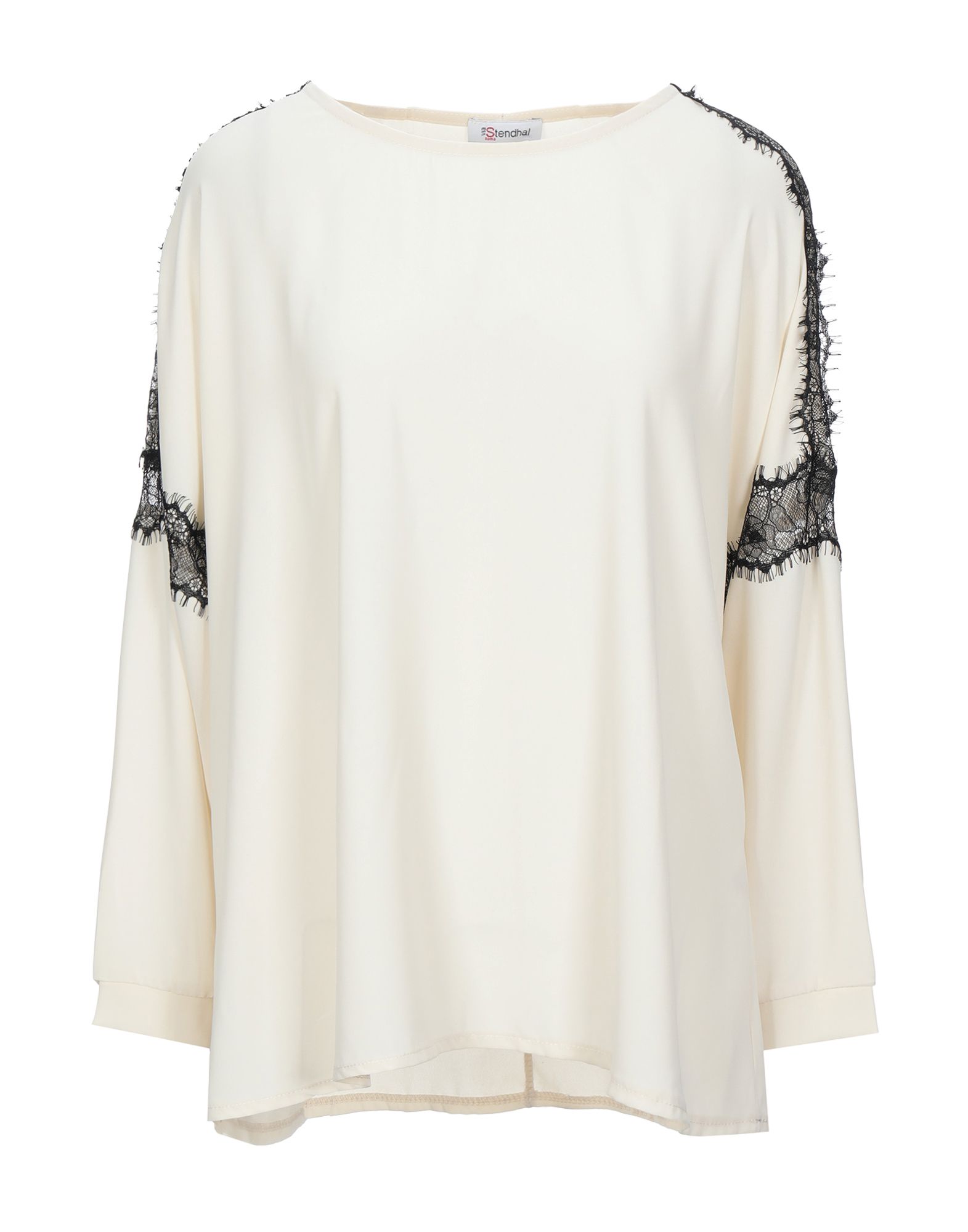 lace, crepe, no appliqués, two-tone, long sleeves, round collar, no pockets.