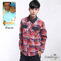 日本namelessage無名世代男款格紋襯衫-男(紅格/藍格)_52M601