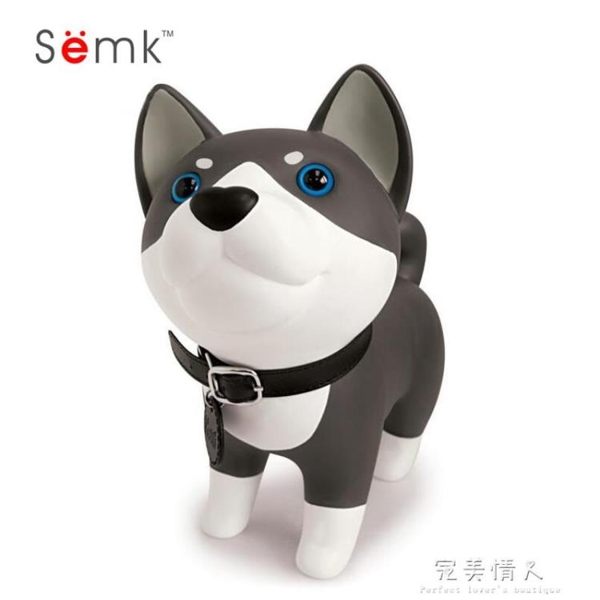 卡通萌物狗狗存錢罐錢箱 可愛哈士奇儲蓄罐擺件家居飾品 完美情人精品館