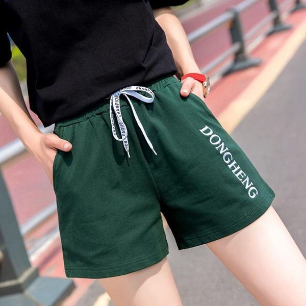 運動短褲純棉運動短褲女夏季闊腿休閒寬鬆跑步外穿學生a字熱褲 寶貝計劃