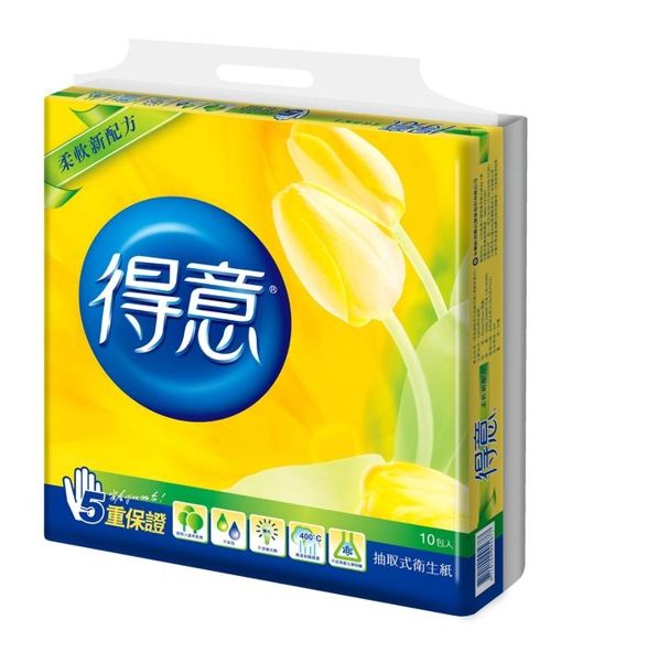 獨特生產技術，紙張加倍柔軟n純白紙張，不添加染料及螢光劑n五重保證，衛生安全有保障n永豐餘 製造