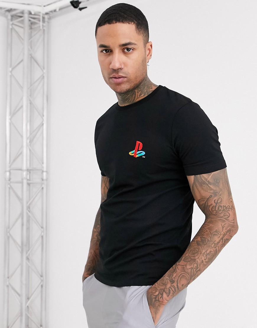 T-shirt by ASOS DESIGN Part of our responsible edit Crew neck Playstation embroidery Short sleeves R