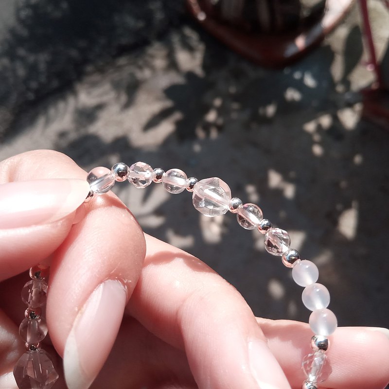 冰糖蓮子。白水晶 白玉髓 手鍊 避邪防小人