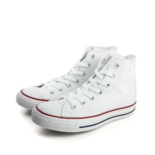 ◎高筒帆布鞋 白車線 情侶款 基本經典款◎白/黑 男女款