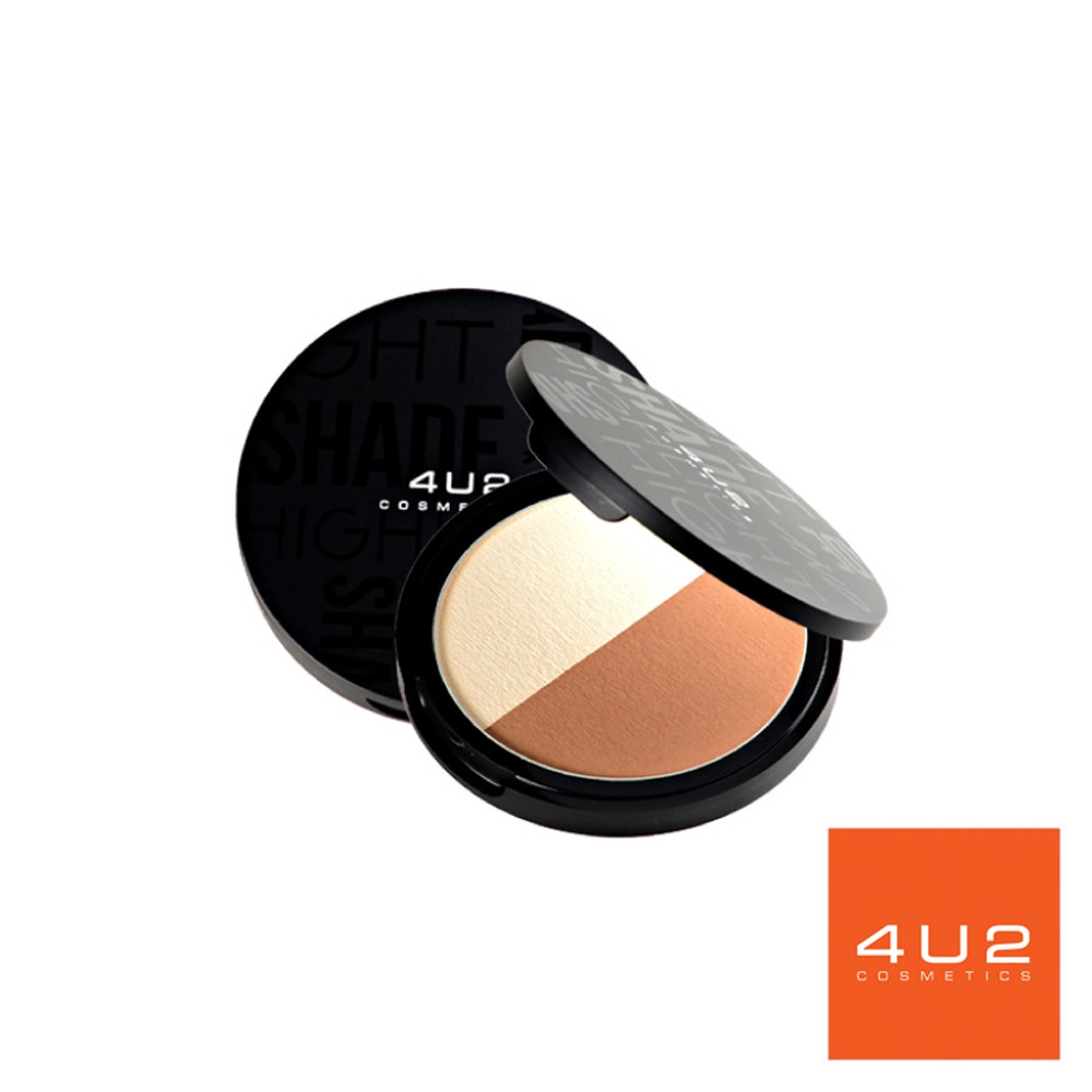 【商品特色】泰神奇!! 大餅臉變瓜子臉、塌塌鼻變高挺鼻 翻轉輪廓、完美驚豔! 立體修容免微整一盒擁有 混血/小顏/極V/挺鼻 的精緻輪廓【商品規格】品牌：4U2品名：彩妝師專業修容打光餅容量/規格：1