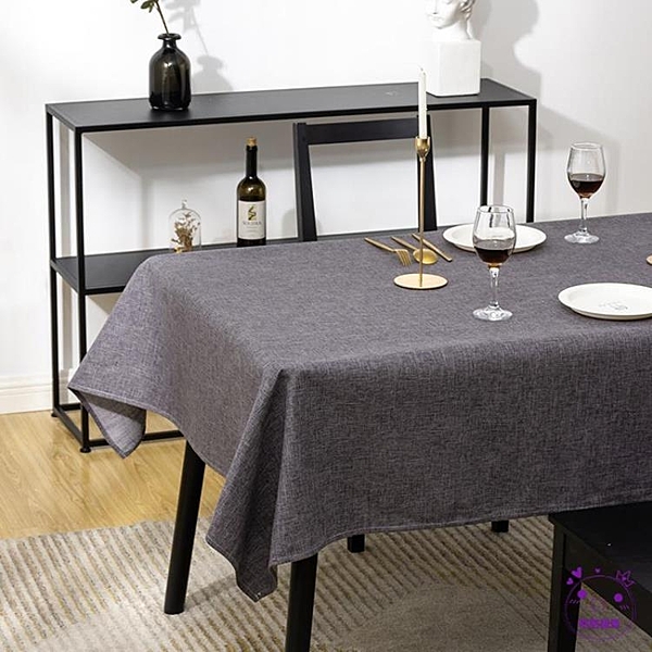 桌布 桌布防水防油免洗布藝棉麻北歐簡約茶幾長方形臺布餐桌布網紅桌墊 點點服飾