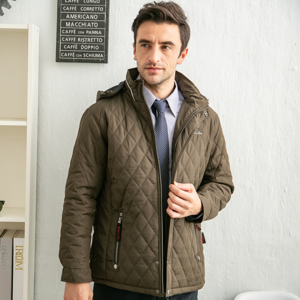 防潑水透氣貼合面料科技保溫棉.輕柔.保暖寒流菱格車縫，高雅時尚