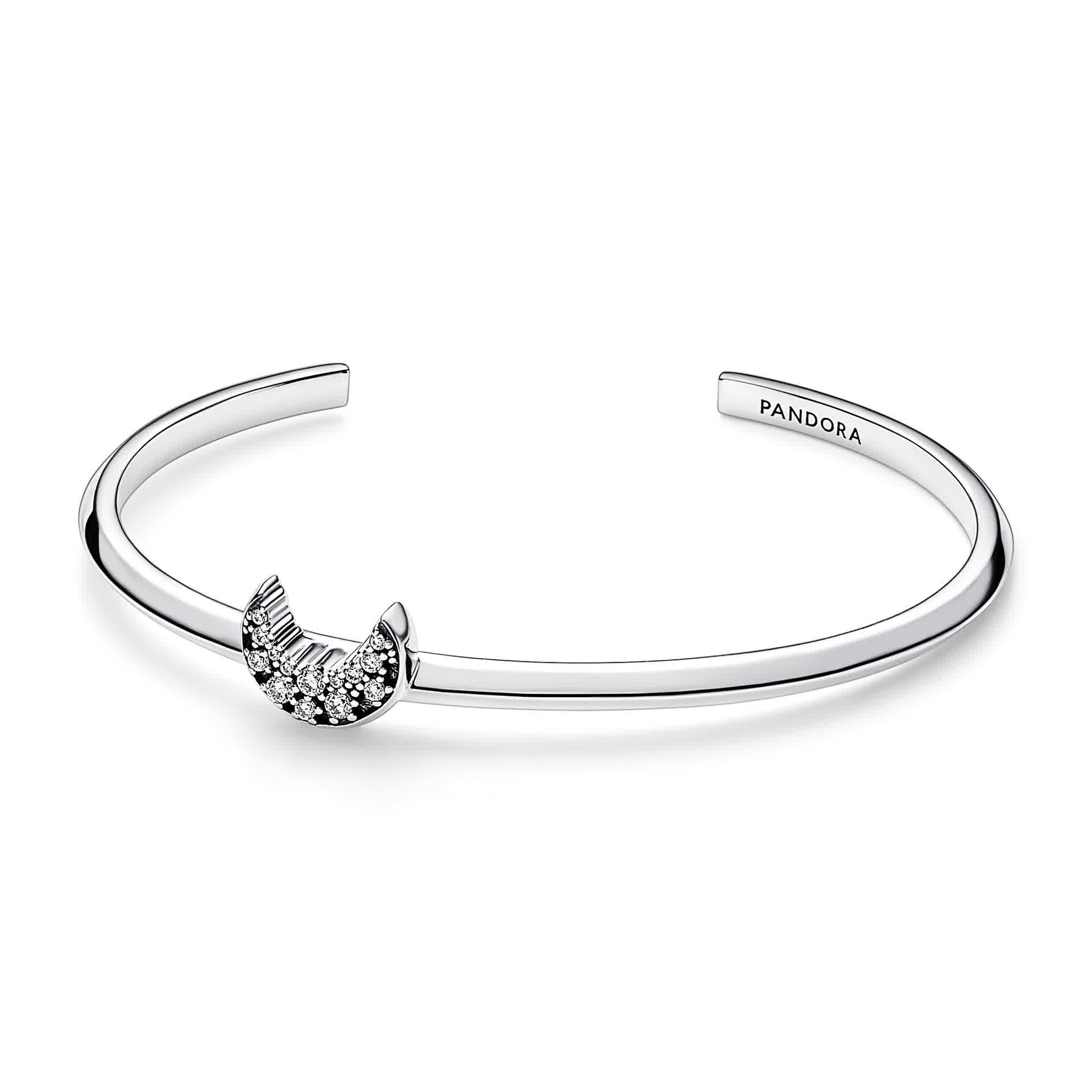 PANDORA 璀璨新月開圈手環
